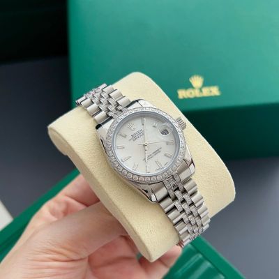 Rolex Datejust 31mm White MOP Dial 316L Steel Jubilee Bracelet Diamond Bezel Lady Watch